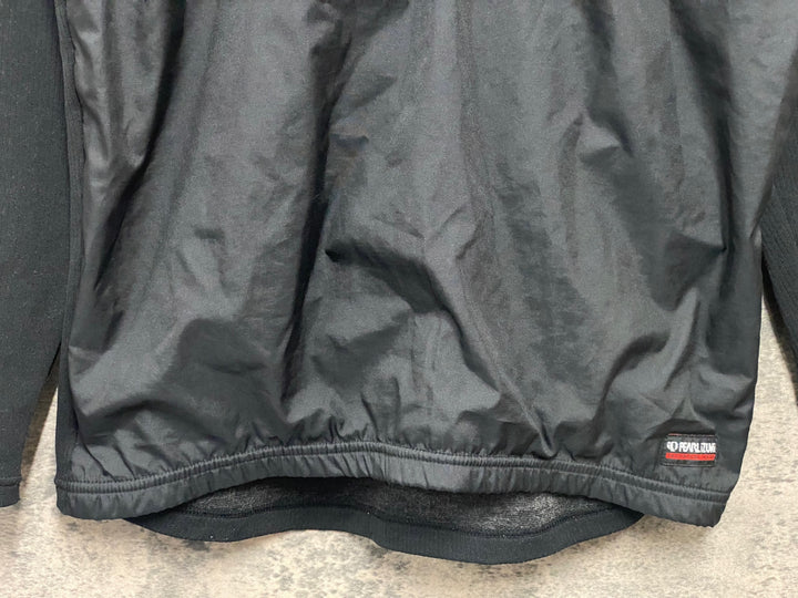 JK728 パールイズミ PEARL iZUMi 裏起毛 ウィンドプルーフ 長袖 ミドルレイヤー 黒 XL ※ジッパーつまみ破損