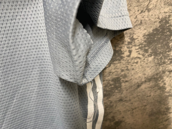 JG409 アディダス adidas 半袖 サイクルジャージ グレー M ハーフジップ
