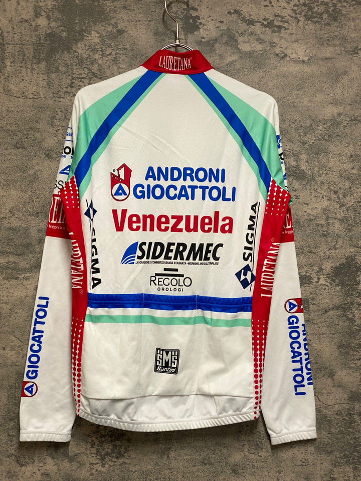 JS439 サンティーニ Santini 長袖 サイクルジャージ 白 M VENEZUELA