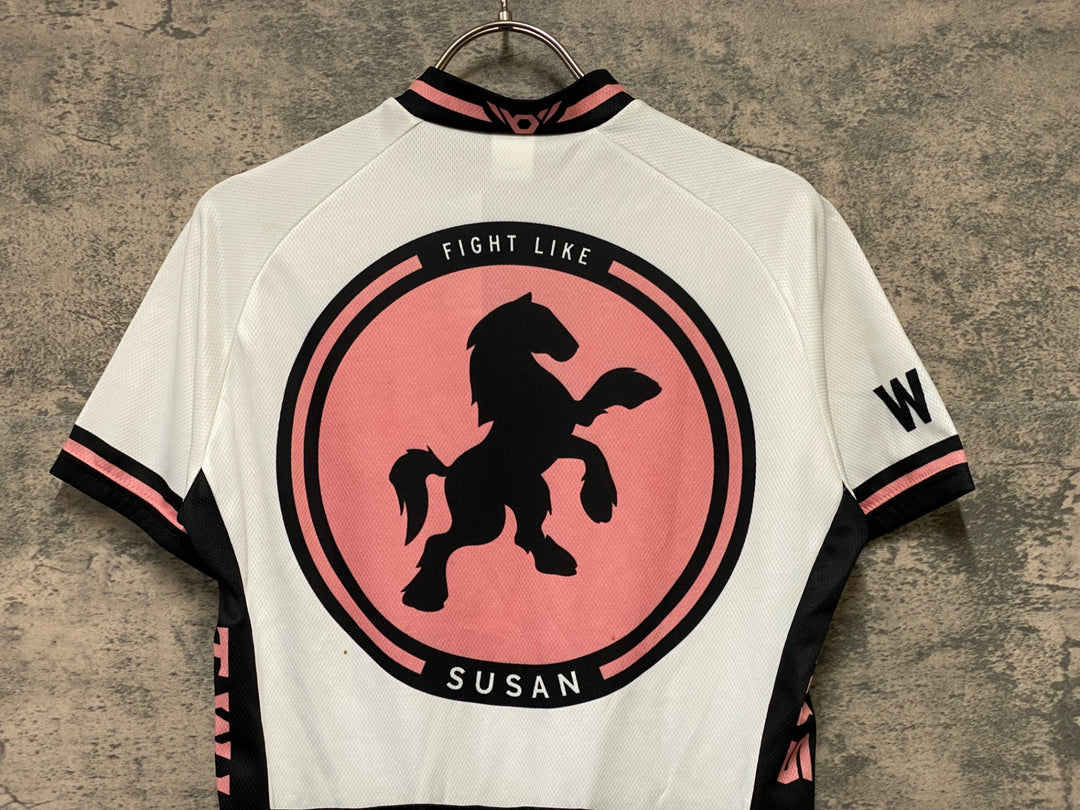 KI155 ツインシックス TWIN SIX 半袖 サイクルジャージ 白 S Fat Cyclist