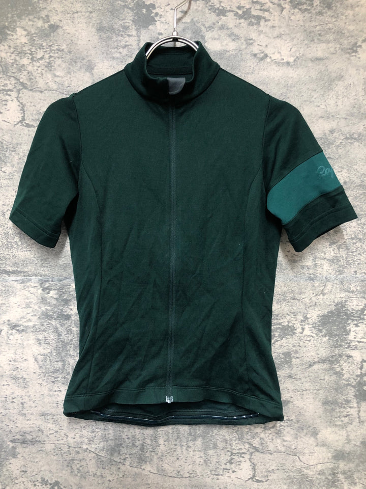 KL459 ラファ Rapha WOMEN'S CLASSIC JERSEY Ⅱ 半袖 サイクルジャージ 緑 XXS ※動物の毛