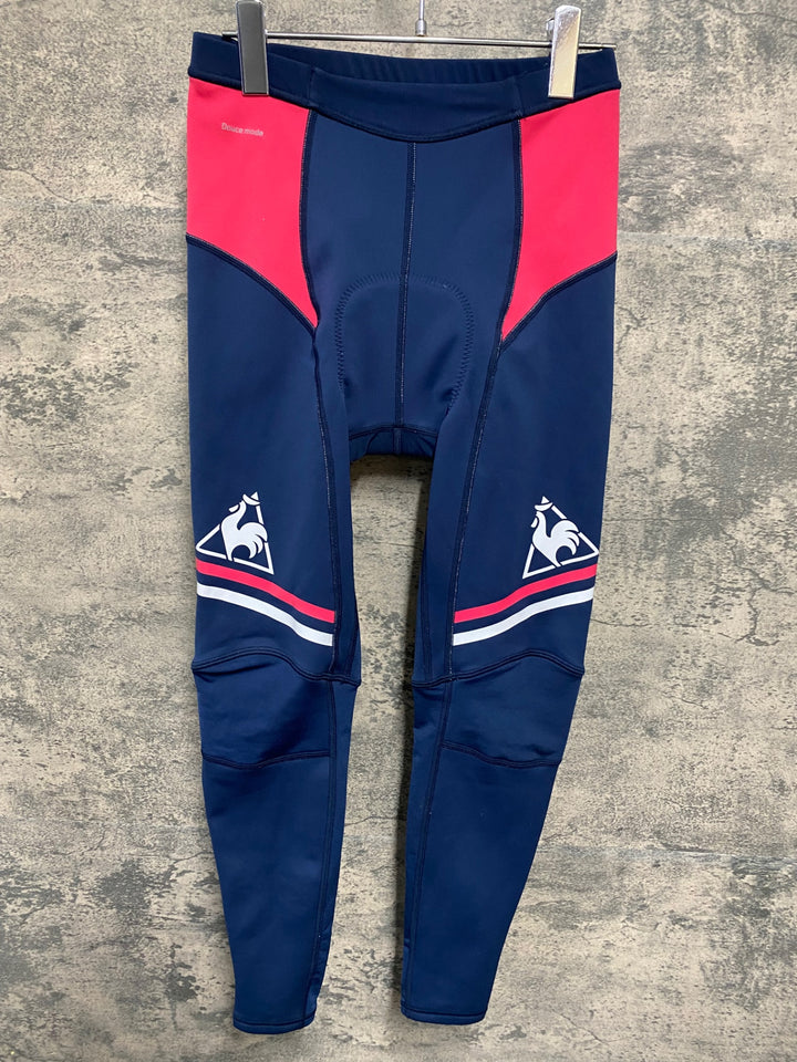 JT499 ルコックスポルティフ le coq sportif レーサータイツ 紺 M 裏起毛