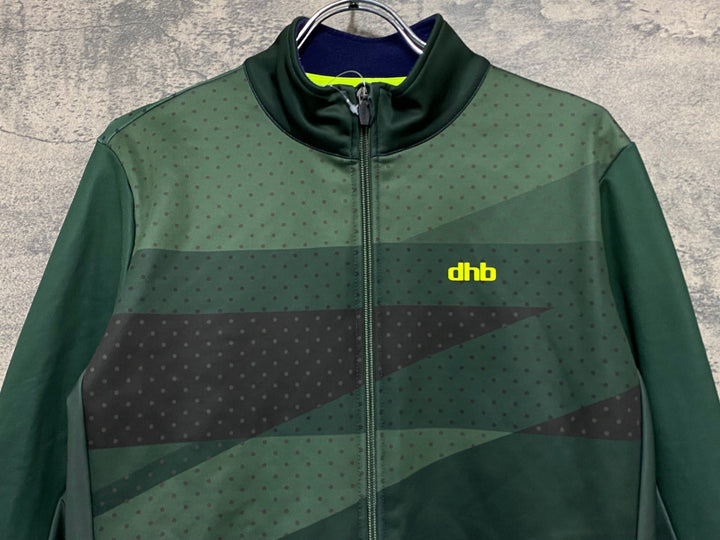 KJ095 dhb 長袖 サイクルジャケット 緑 L 裏起毛