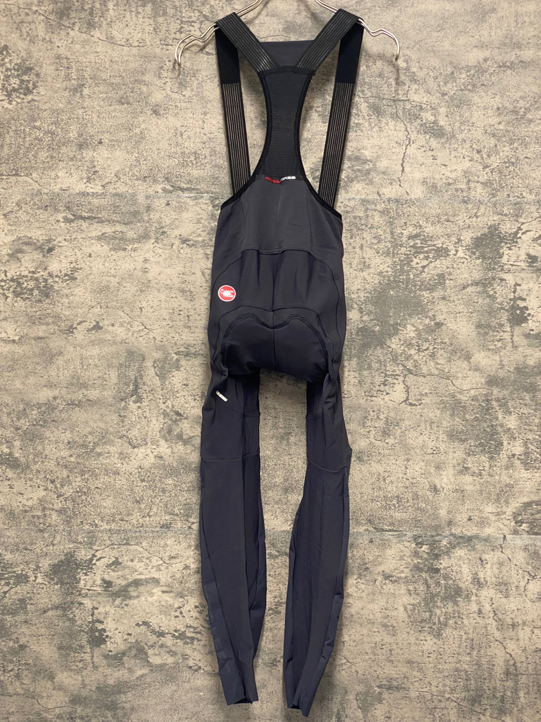 JW811 カステリ CASTELLI ロッソコルサ ROSSO CORSA ビブタイツ グレー S 裏起毛 ※タグカット