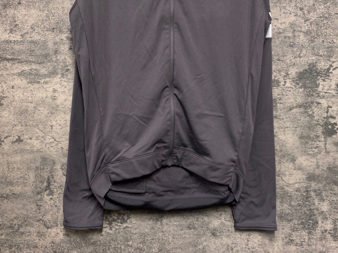 JV499 ラファ Rapha CORE LONG SLEEVE JERSEY 長袖 サイクルジャージ スモークブラウン L 裏起毛