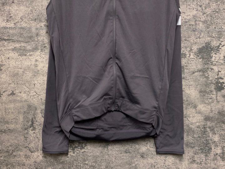 JV499 ラファ Rapha CORE LONG SLEEVE JERSEY 長袖 サイクルジャージ スモークブラウン L 裏起毛