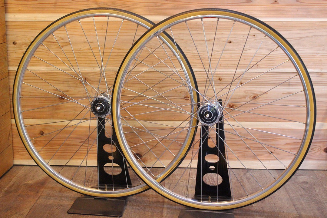 アラヤ ARAYA ゴールド GOLD リム / シマノ SHIMANO デュラエース DURA-ACE HB-7600 ハブ アルミ チューブラー ピスト ホイールセット 【名古屋店】