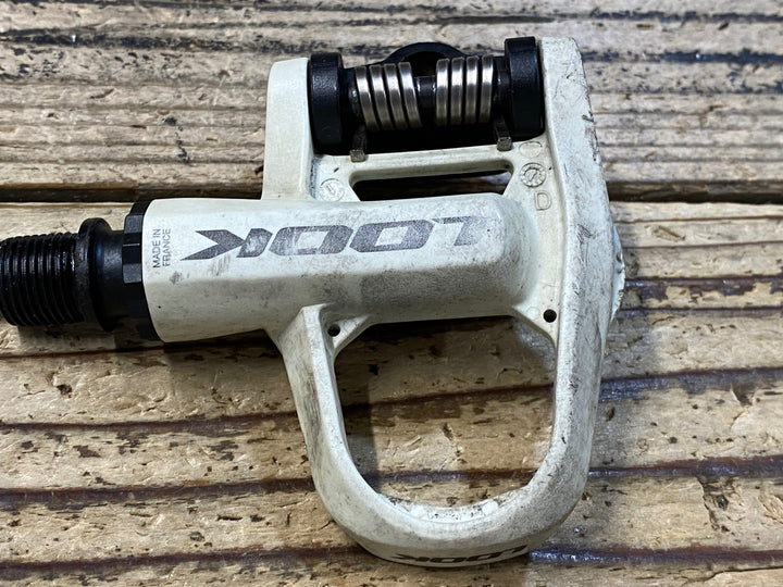 JU013 ルック LOOK ケオ KEO2 MAX CARBON ビンディングペダル 白 クロモリシャフト