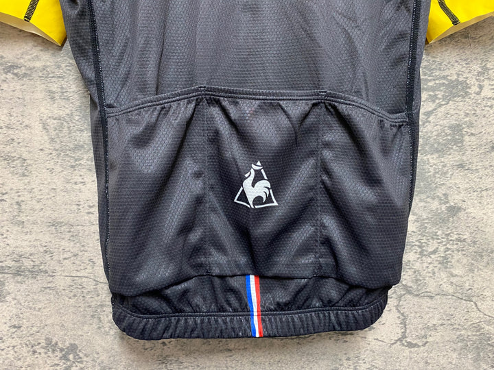 JN192 ルコックスポルティフ le coq sportif 半袖 サイクルジャージ 黒 黄 L