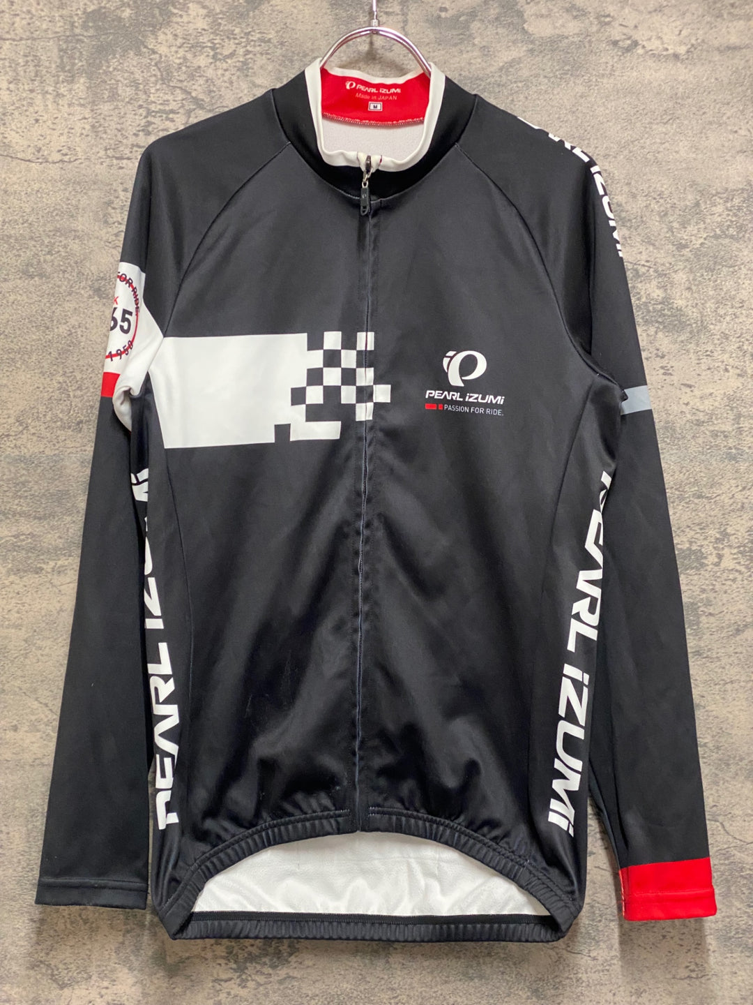 JM033 パールイズミ PEARL iZUMi 長袖 サイクルジャージ 黒 M 裏起毛