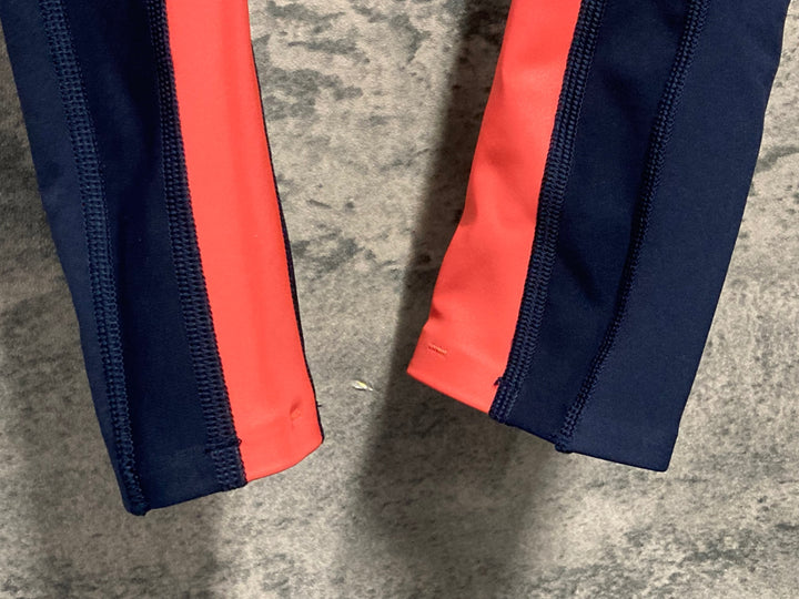 JE269 ラファ Rapha SOUPLESSE WINTER TIGHTS WITH PAD ビブタイツ ダークネイビー オレンジ レディース XXS 裏起毛