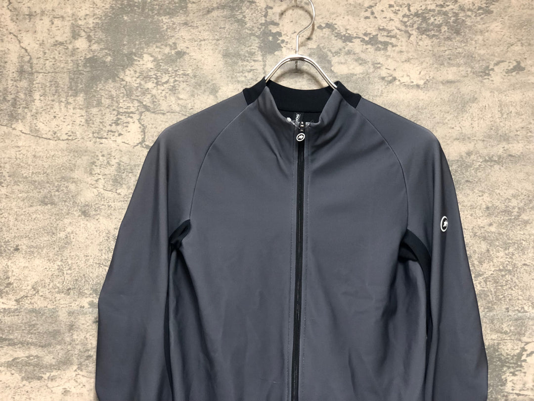KO082 アソス assos MILLE GT spring fall long sleeve jersey 長袖 サイクルジャージ 黒グレー S 裏起毛