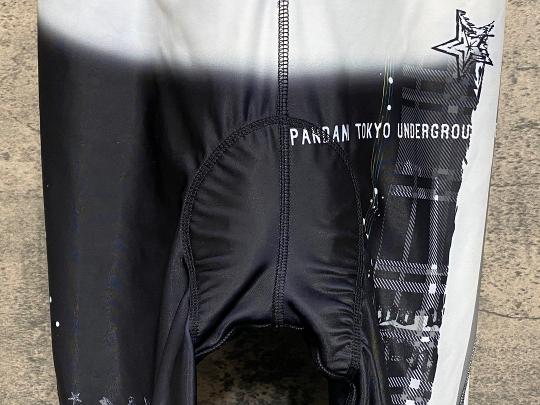 JR925 パンダーニ PANDANI ビブタイツ 黒 白 チェック M 裏起毛