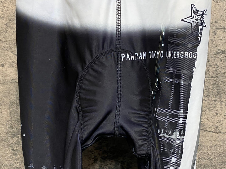 JR925 パンダーニ PANDANI ビブタイツ 黒 白 チェック M 裏起毛