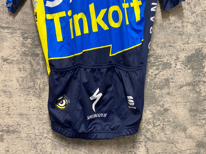 KF185 スポーツフル sportful 半袖 サイクルジャージ ネイビー 黄 M SAXO Tinkoff