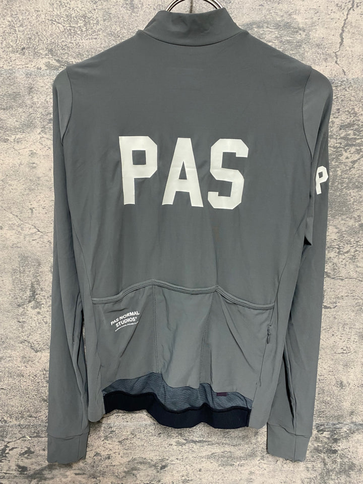 KB878 パスノーマルスタジオ PAS NORMAL STUDIOS Mechanism Thermal Long Sleeve Jersey 長袖 サイクルジャージ グレー M 裏起毛