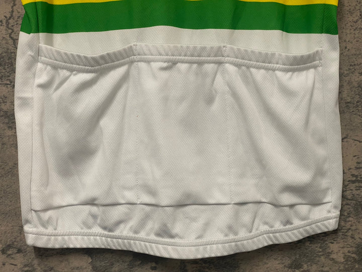 KK029 サンティーニ Santini 半袖 サイクルジャージ 白 S ハーフジップ