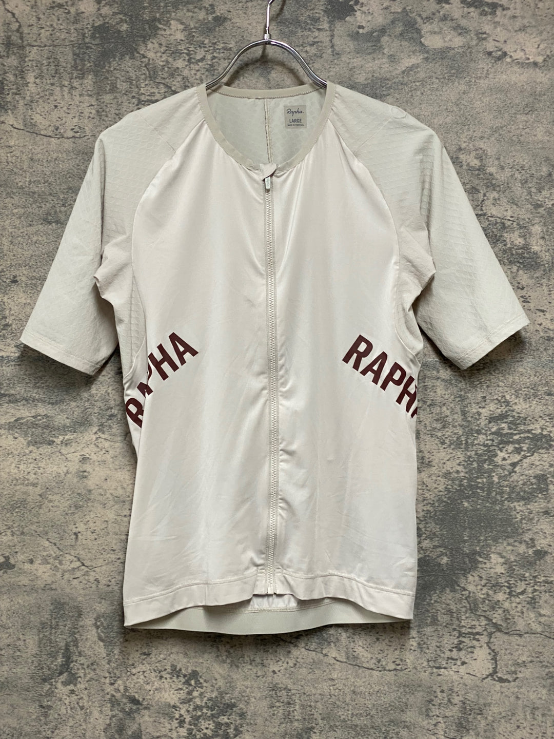 JM528 ラファ Rapha MEN'S PRO TEAM AERO JERSEY 半袖 サイクルジャージ オフホワイト L ※ほつれ