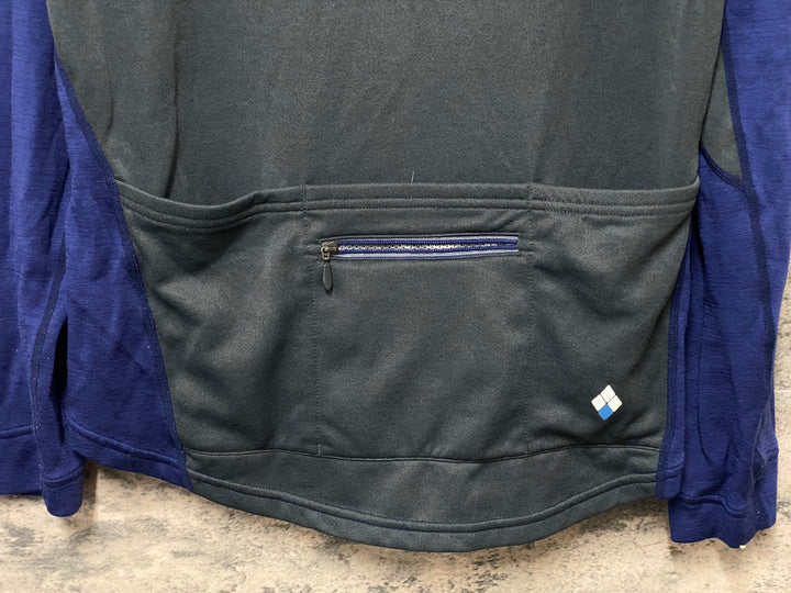 KN649 モンベル mont-bell 長袖 サイクルジャージ 紺 L