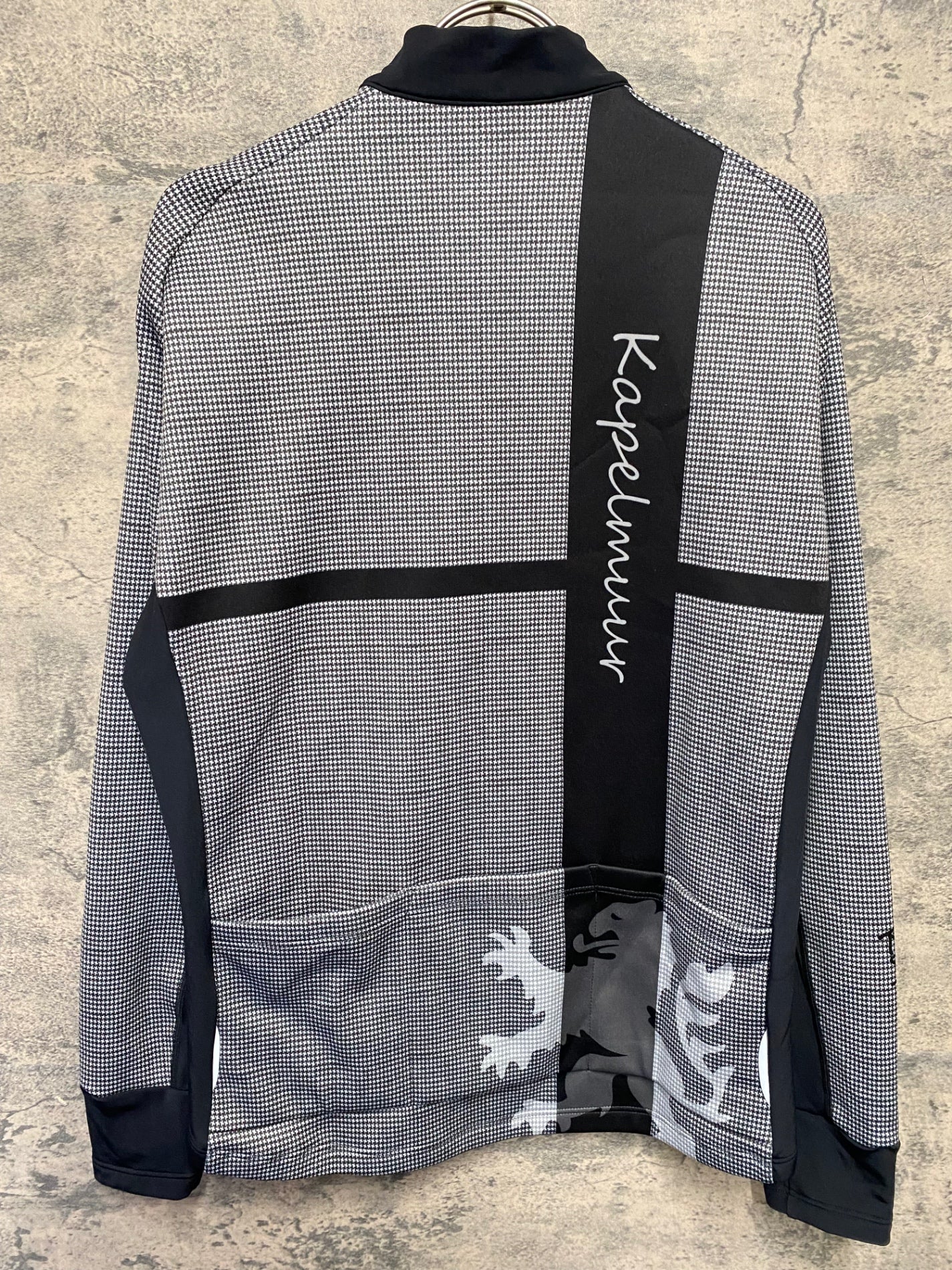 KB763 カペルミュール KAPELMUUR 長袖 サイクルジャージ 白 黒 L 裏