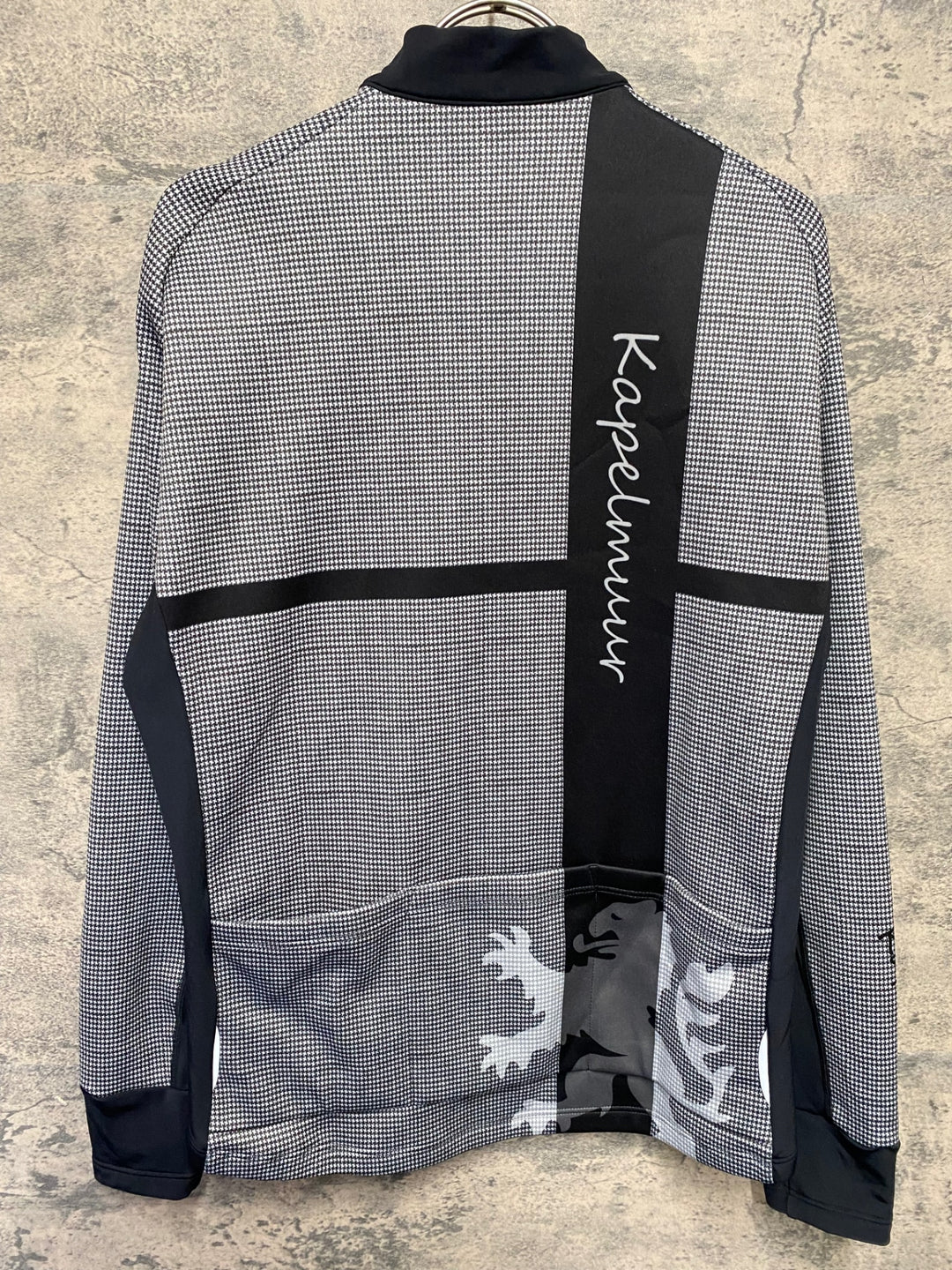 KB763 カペルミュール KAPELMUUR 長袖 サイクルジャージ 白 黒 L 裏起毛