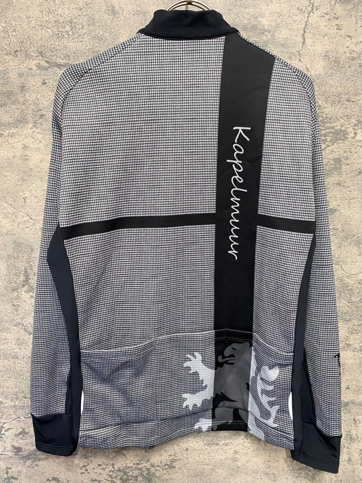 KB763 カペルミュール KAPELMUUR 長袖 サイクルジャージ 白 黒 L 裏起毛