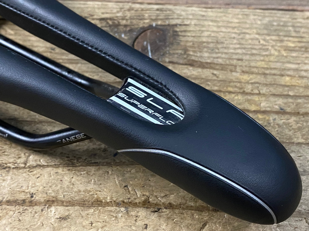 KJ734 セライタリア Selle Italia SLR Superflow サドル 黒 MANGANESEレール ※スレ有
