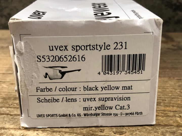 KF997 UVEX SPORTSTY 231 サングラス アイウェア 黒 黃