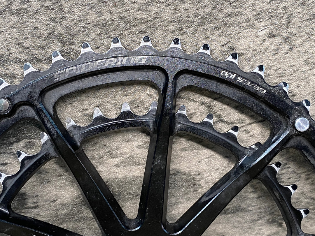 JN623 ホログラム HOLLOWGRAM SPIDERING チェーンリング ダブル 53/39T 10ARM