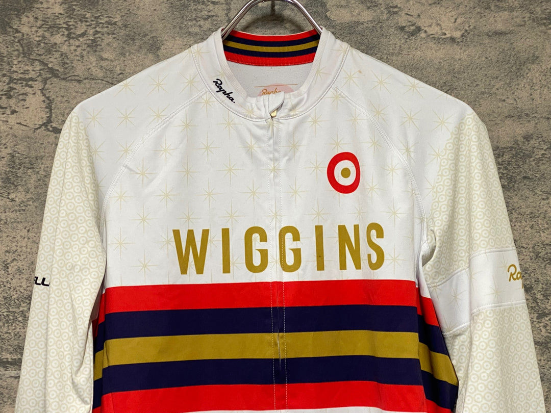 KN956 ラファ Rapha L/S CORE JERSEY WIGGINS 長袖 サイクルジャージ 白 S 裏起毛