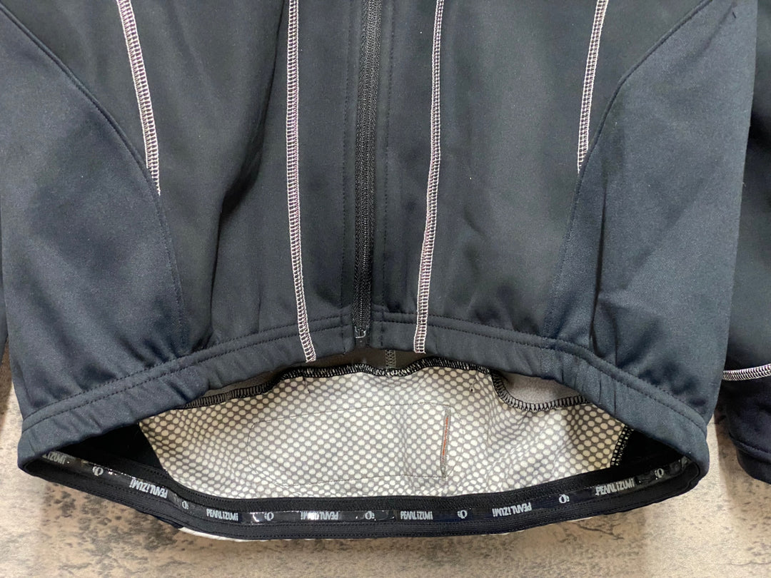 JR164 パールイズミ PEARL iZUMi 長袖サイクルジャケット 白黒 L 裏起毛
