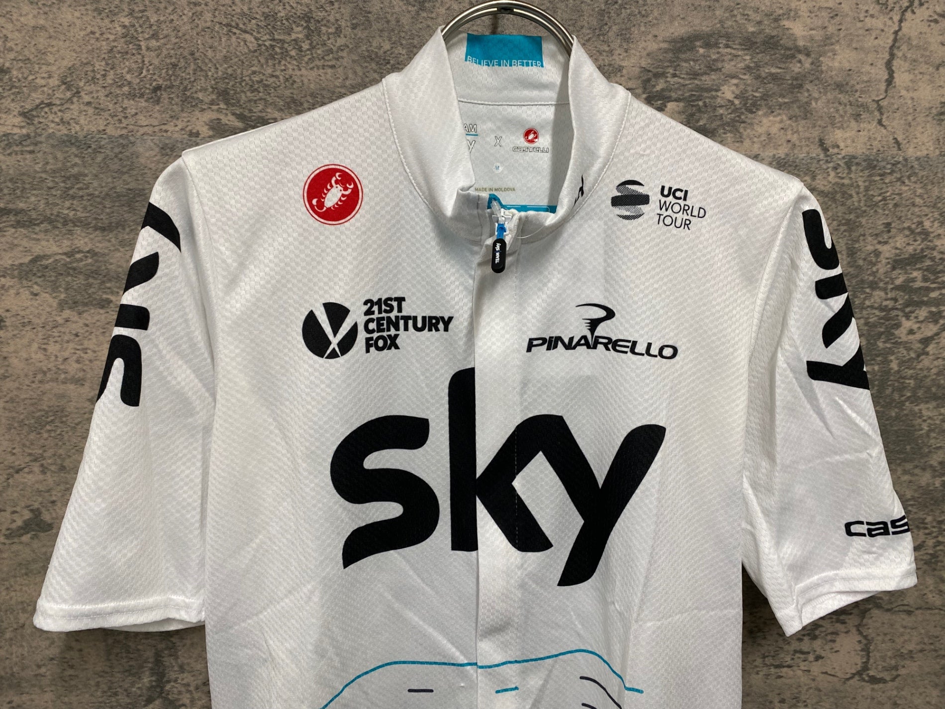JV914 カステリ CASTELLI 半袖 サイクルジャージ 白 M TEAM Sky – BICI