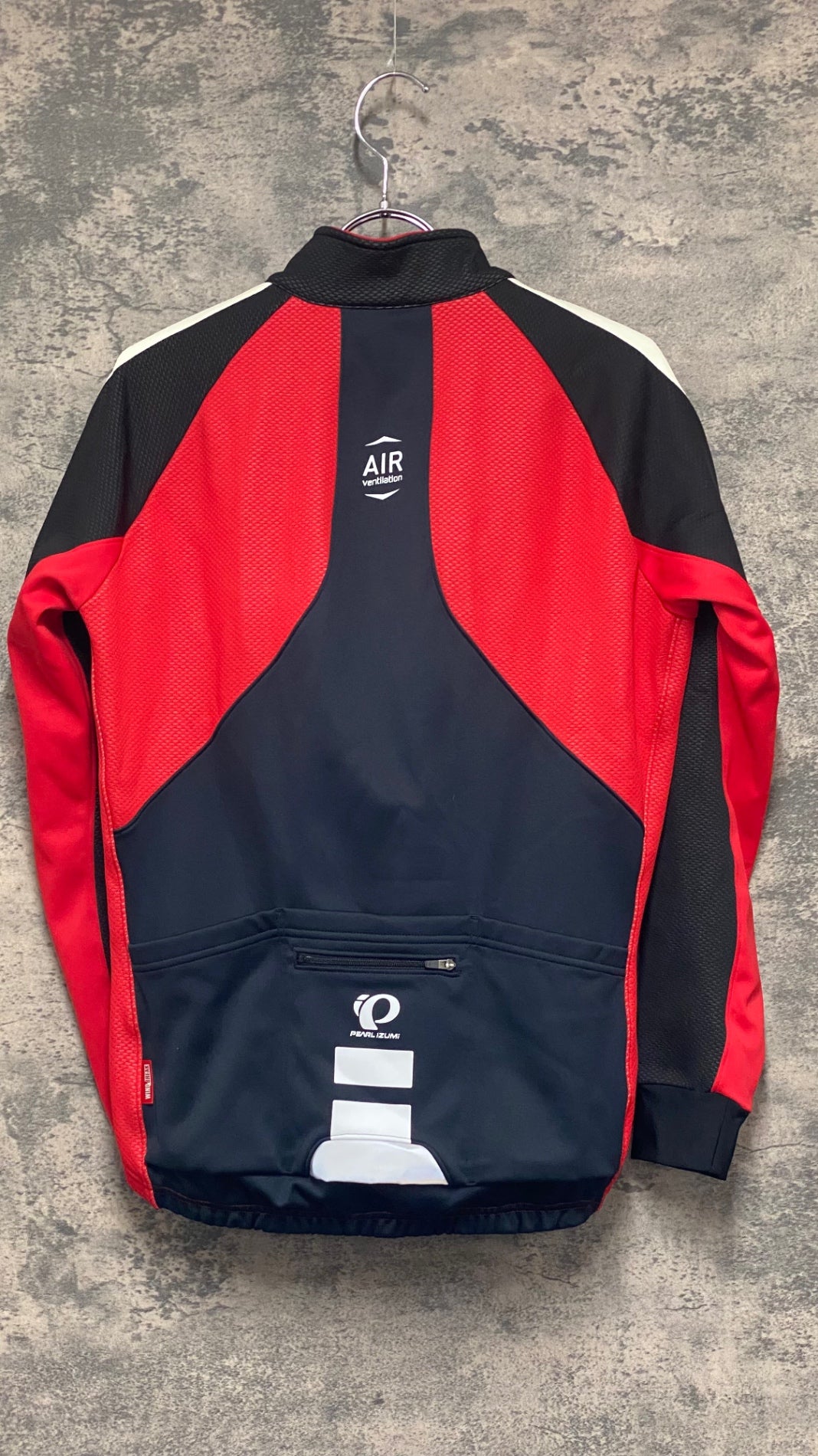 KK578 パールイズミ PEARL iZUMi サイクルジャケット 防風 裏起毛 M 赤黒