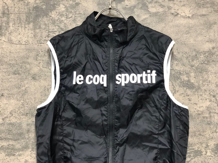 KK447 ルコックスポルティフ le coq sportif サイクルベスト ジレ 黒 O
