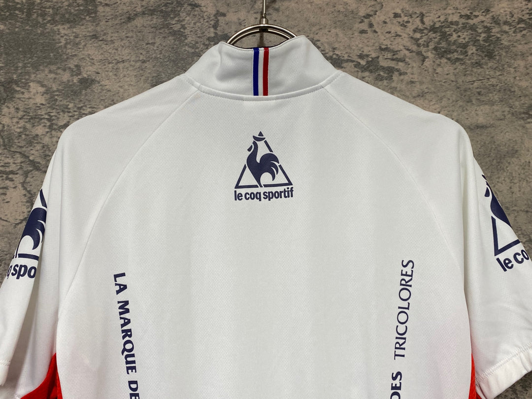KA120 ルコックスポルティフ le coq sportif 半袖 サイクルジャージ 白 赤 L