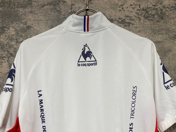 KA120 ルコックスポルティフ le coq sportif 半袖 サイクルジャージ 白 赤 L
