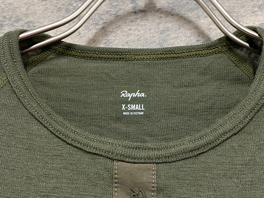 KM409 ラファ Rapha MERINO BASE LAYER - SHORT SLEEVE 半袖 ベースレイヤー カーキ XS