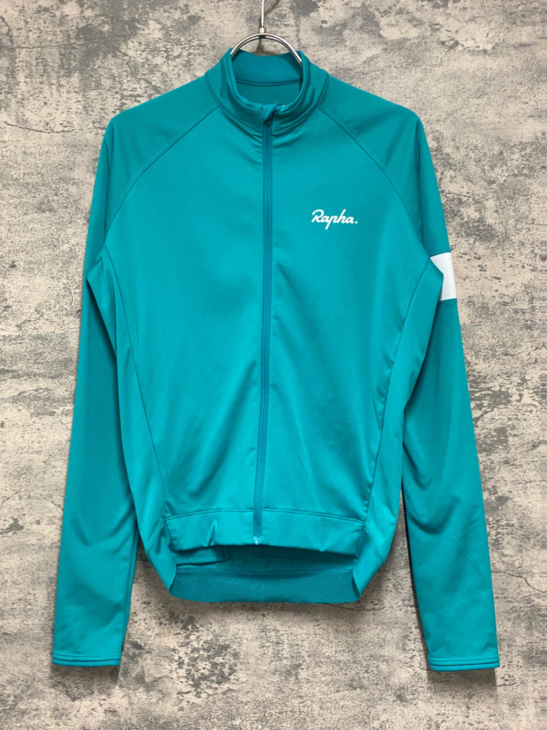 JW053 ラファ Rapha CORE LONG SLEEVE JERSEY 長袖サイクルジャージ ターコイズ S 裏起毛