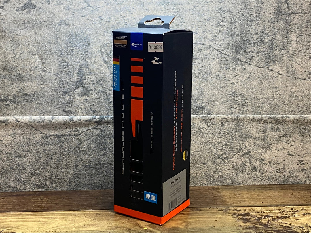 JT752 シュワルベ SCHWALBE PRO ONE TT TUBELESS EASY チューブレスタイヤ 700x25C 黒茶 未使用