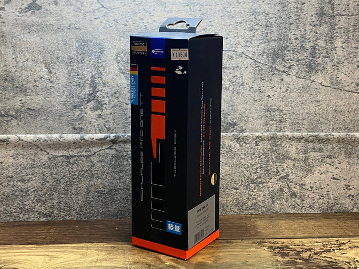 JT752 シュワルベ SCHWALBE PRO ONE TT TUBELESS EASY チューブレスタイヤ 700x25C 黒茶 未使用