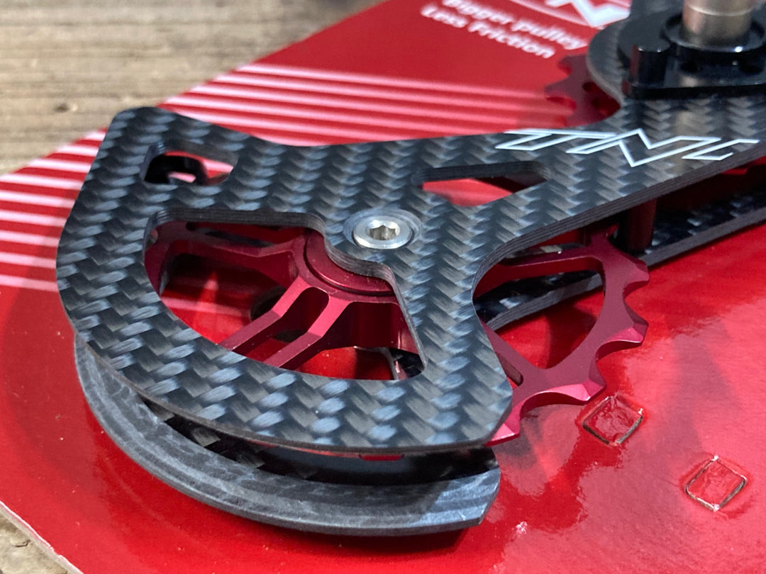KC086 TNI SPEED プーリー SHIMANO 9100用 カーボン (12/16T) フルセラミック プーリー