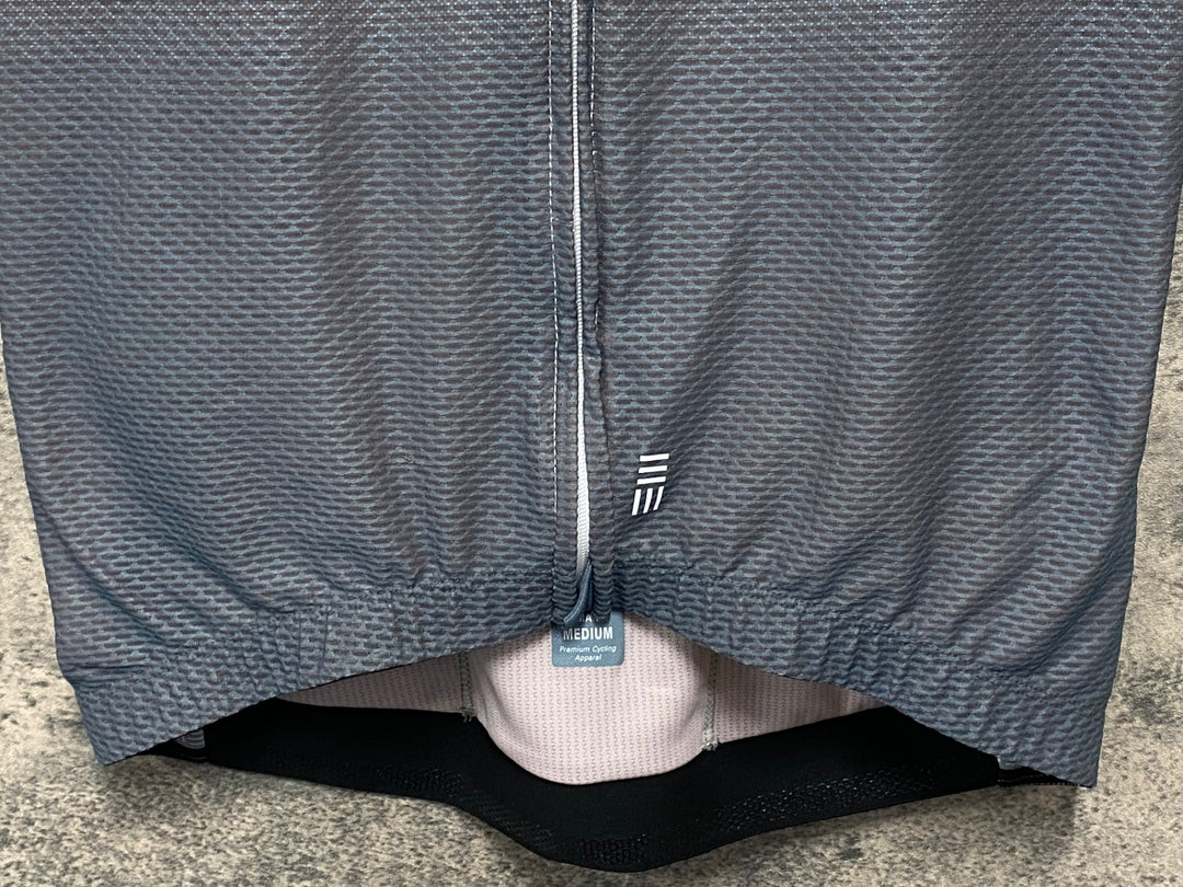JQ132 バイシクルライン BICYCLE LINE 半袖 サイクルジャージ 白 グレー M メッシュ ※ほつれあり