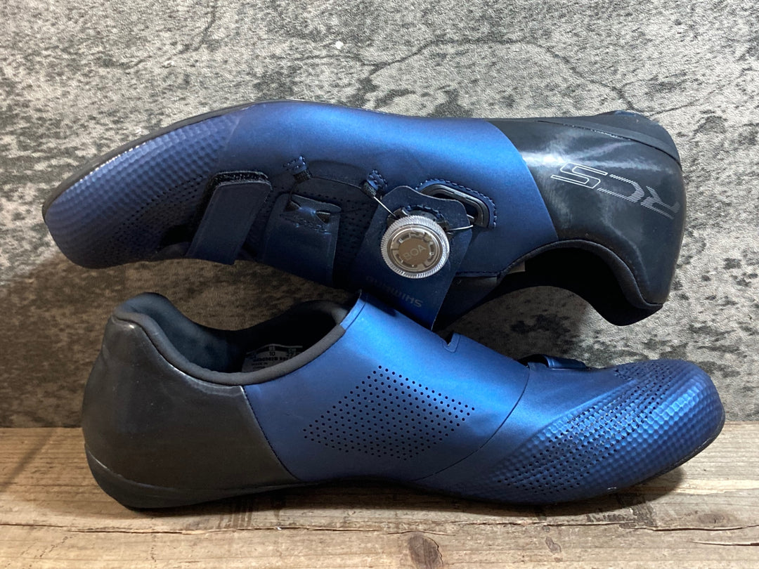 KF142 シマノ SHIMANO RC5 SHRC502M ビンディングシューズ SPD-SL EU44 青