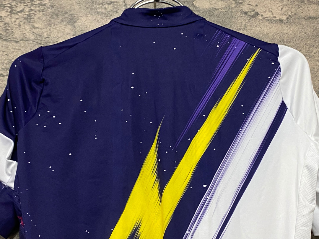 JE223 ラファ Rapha MEN'S CANYON/SRAM TRAINING JERSEY 半袖 サイクルジャージ パープル ホワイト XS