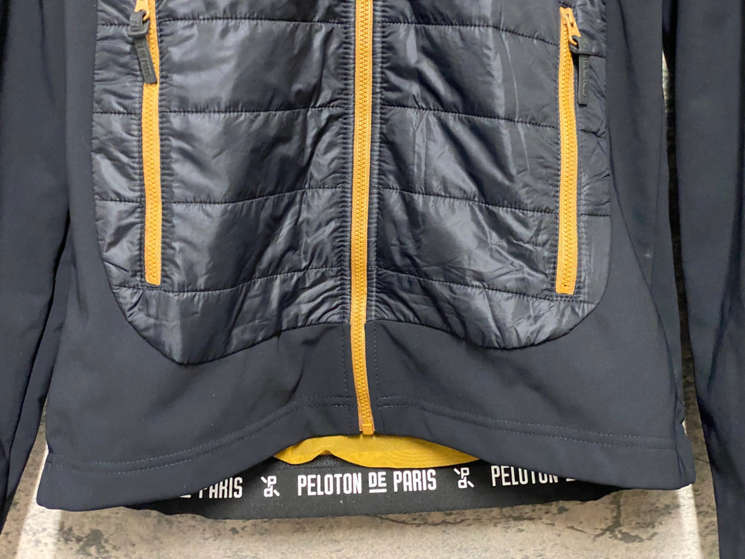 KG352 プロトンドパリ  Peloton de Paris Atlas Puffy Jacket /Gilet 長袖 サイクルジャケット ジレ 黒 S 裏起毛