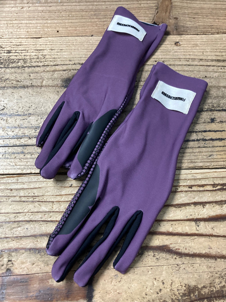 KM730 フィンガークロスド FINGERSCROSSED MID SEASON GLOVES 長指 グローブ 紫 M 裏起毛