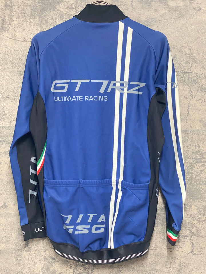 JY235 ジェッセージ GSG 7ITA 長袖 サイクルジャケット 青 S 裏起毛