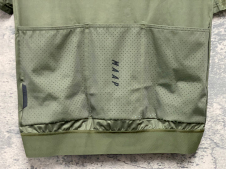 JT625 マープ MAAP TEAM FIT JERSEY 半袖 サイクルジャージ 緑 L