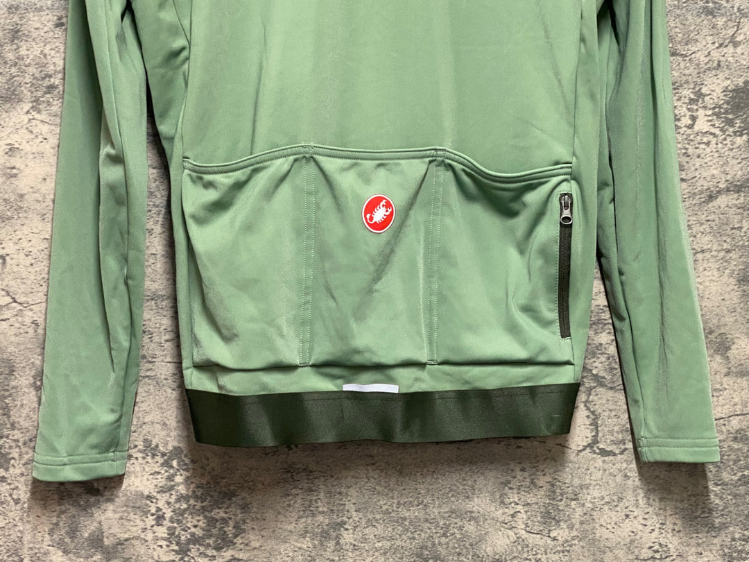 KP317 カステリ CASTELLI 長袖 サイクルジャージ ライトグリーン L 裏起毛