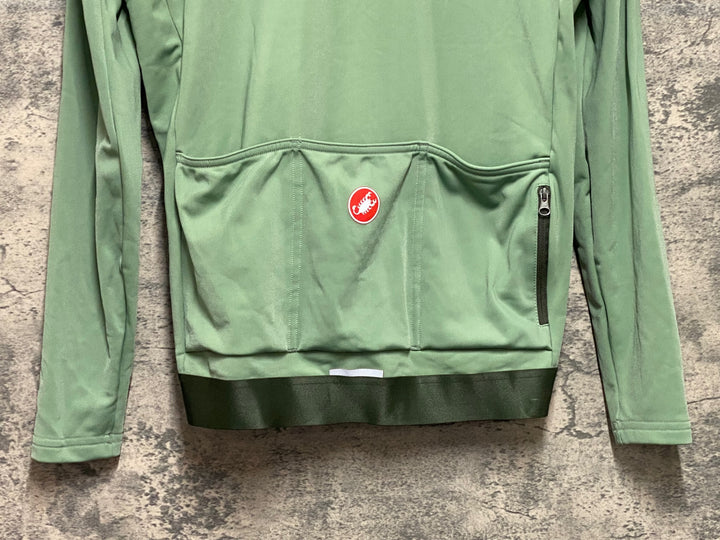 KP317 カステリ CASTELLI 長袖 サイクルジャージ ライトグリーン L 裏起毛